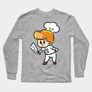 chef cartoon character  drawing design Long Sleeve T-Shirt